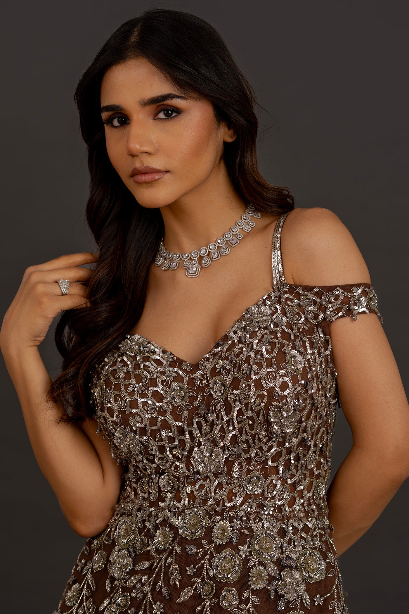 Sienna Off Shoulder Gown (RTS)