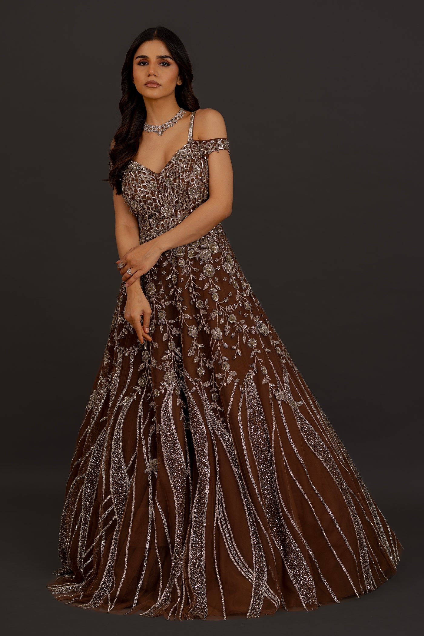 Sienna Off Shoulder Gown (RTS)