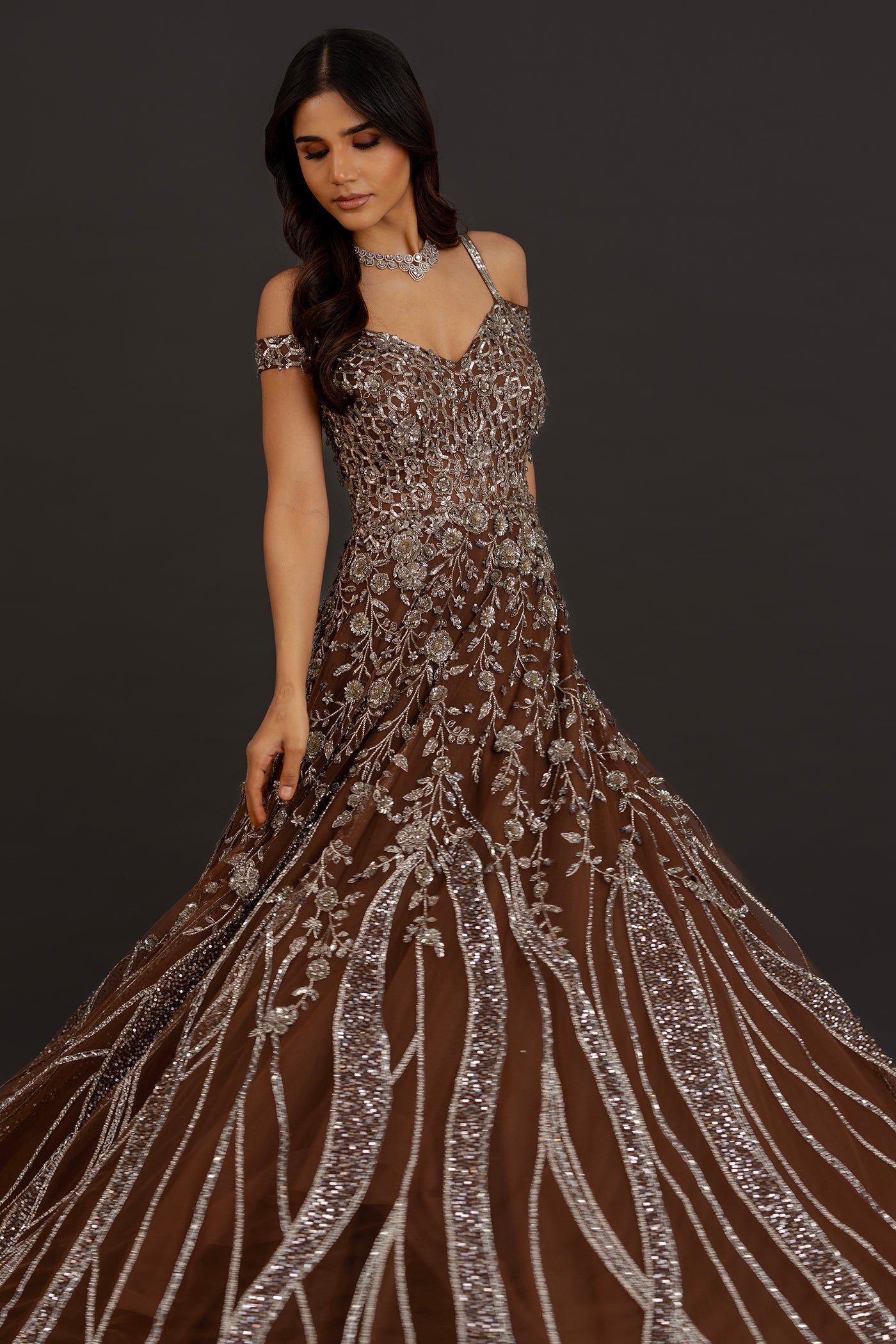 Sienna Off Shoulder Gown (RTS)