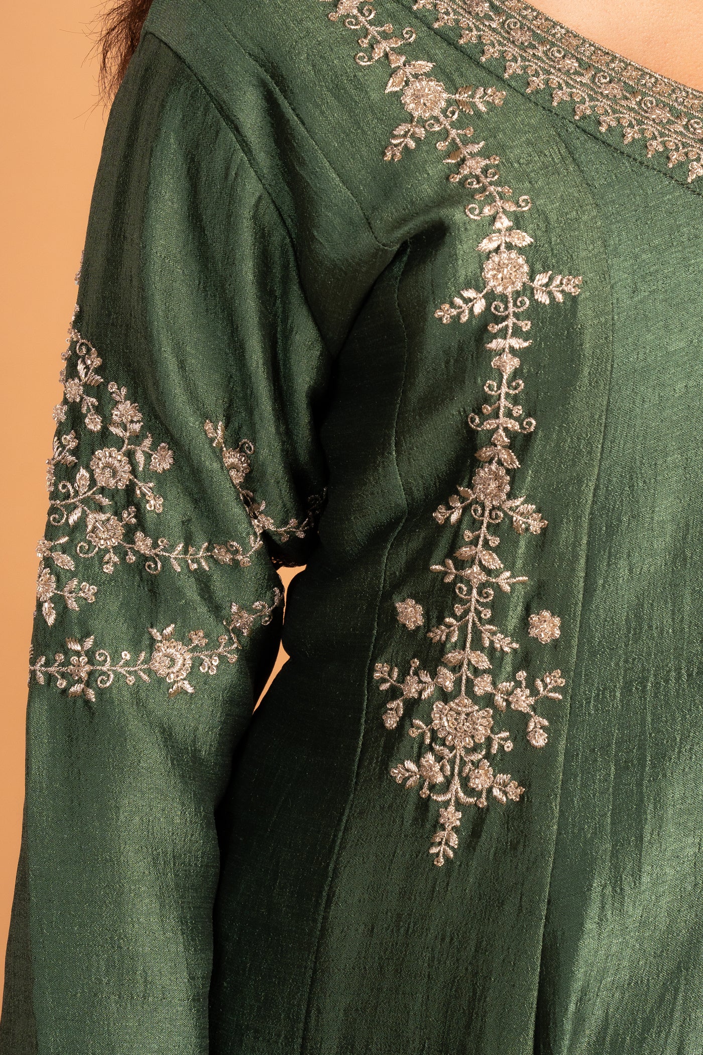 Sage Green Embroidered Anarkali Kurta set