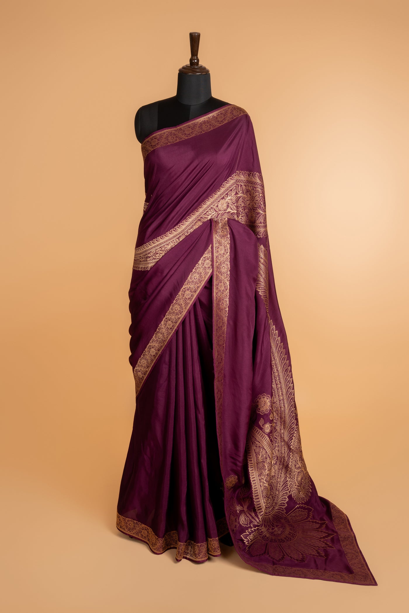 Royal Purple Upada Silk Banarasi Saree (RTS)