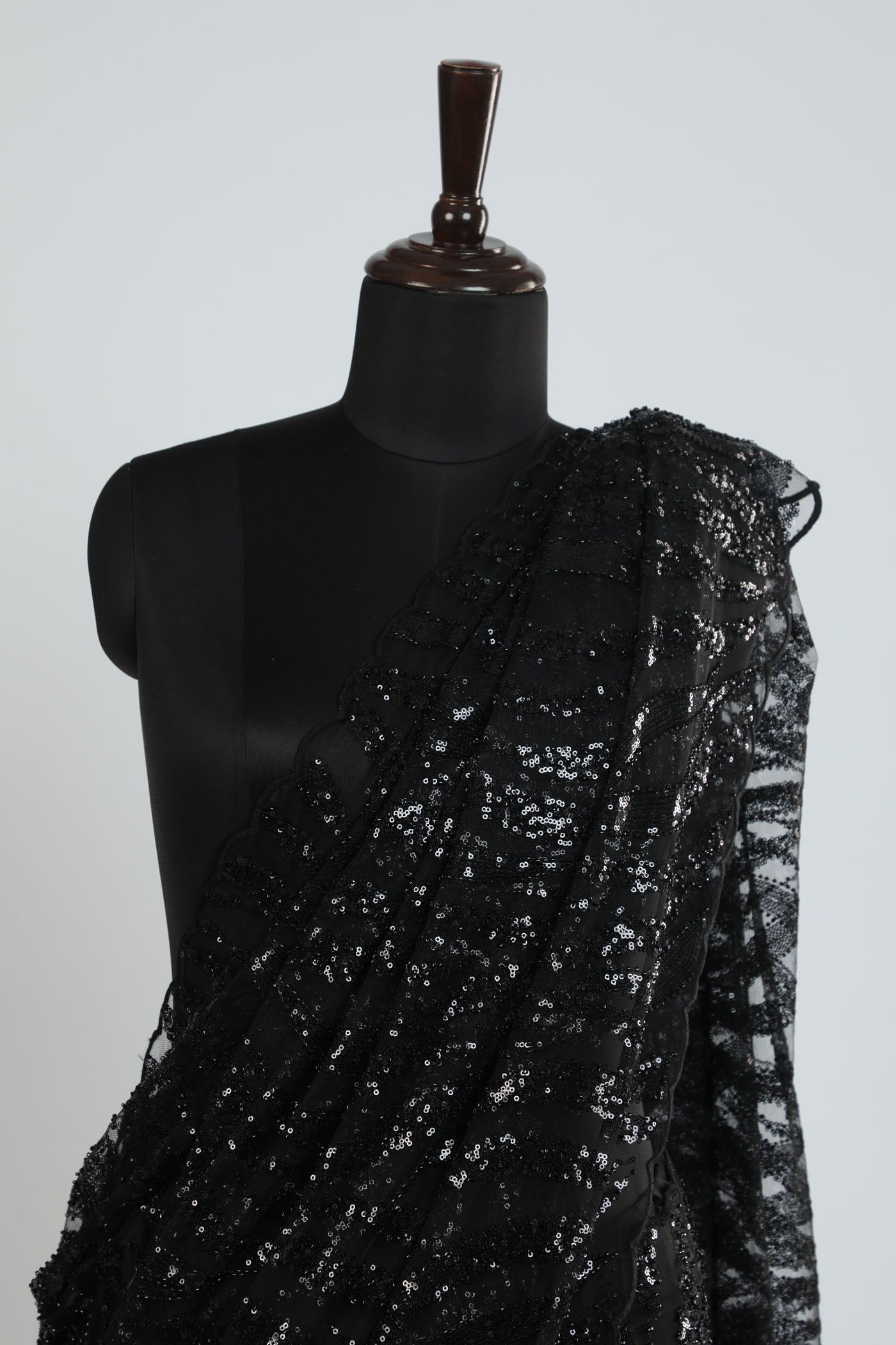 Fully embroidered saree on net