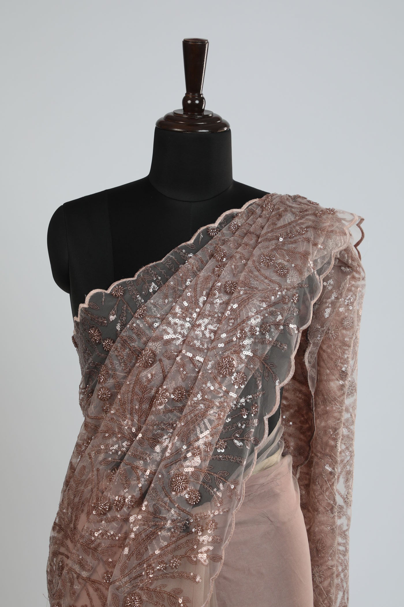 Fully embridered saree on net.