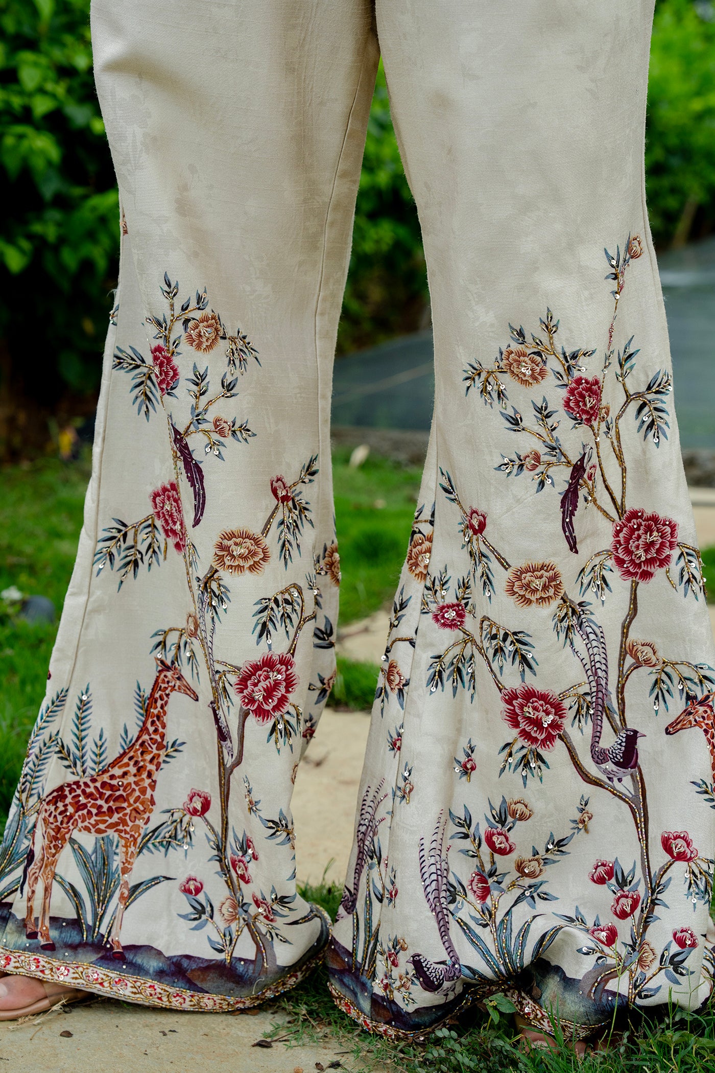 Regal Embroidered Indo-Western Jacket Set(RTS)