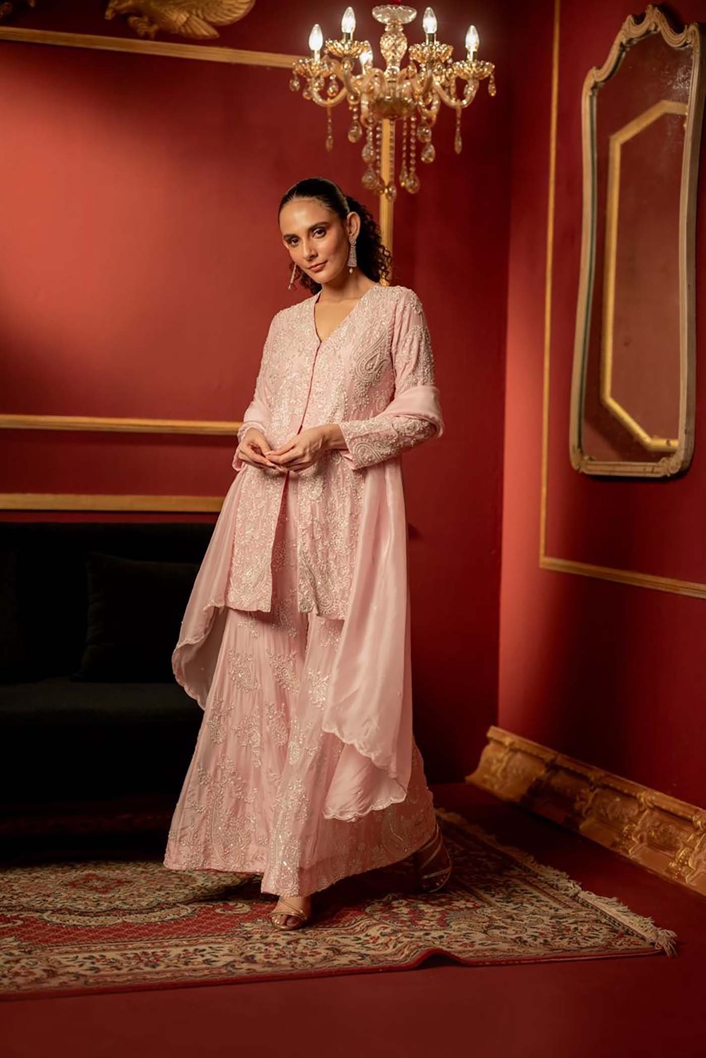 Blush Reverie Embroidered Set