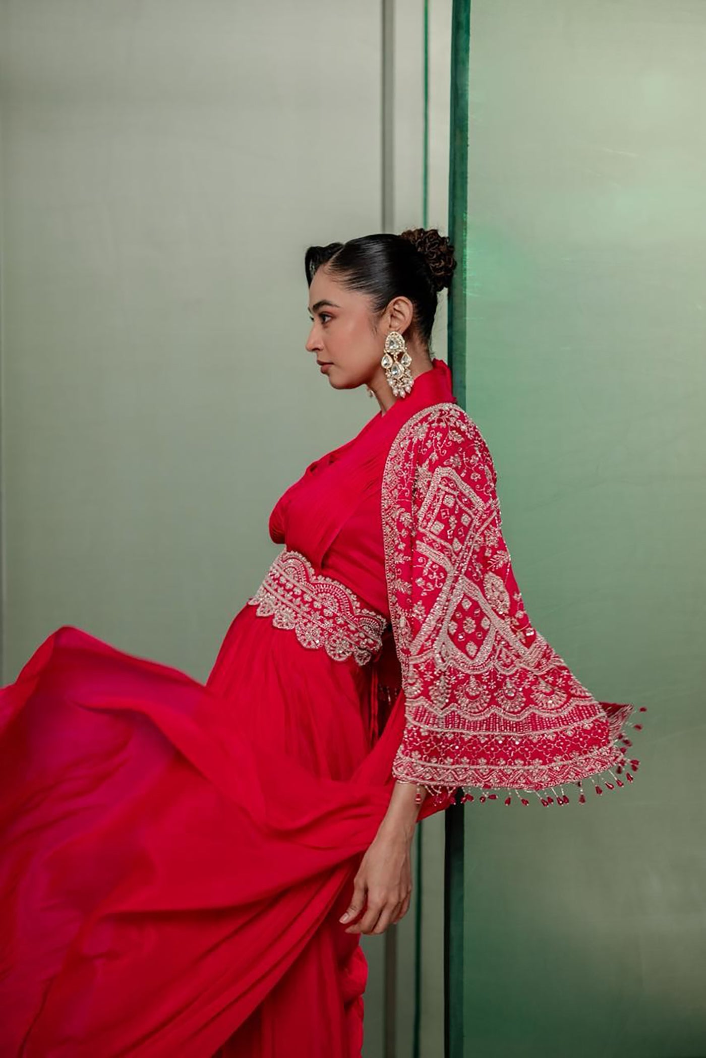 Scarlet Symphony Drape Ensemble