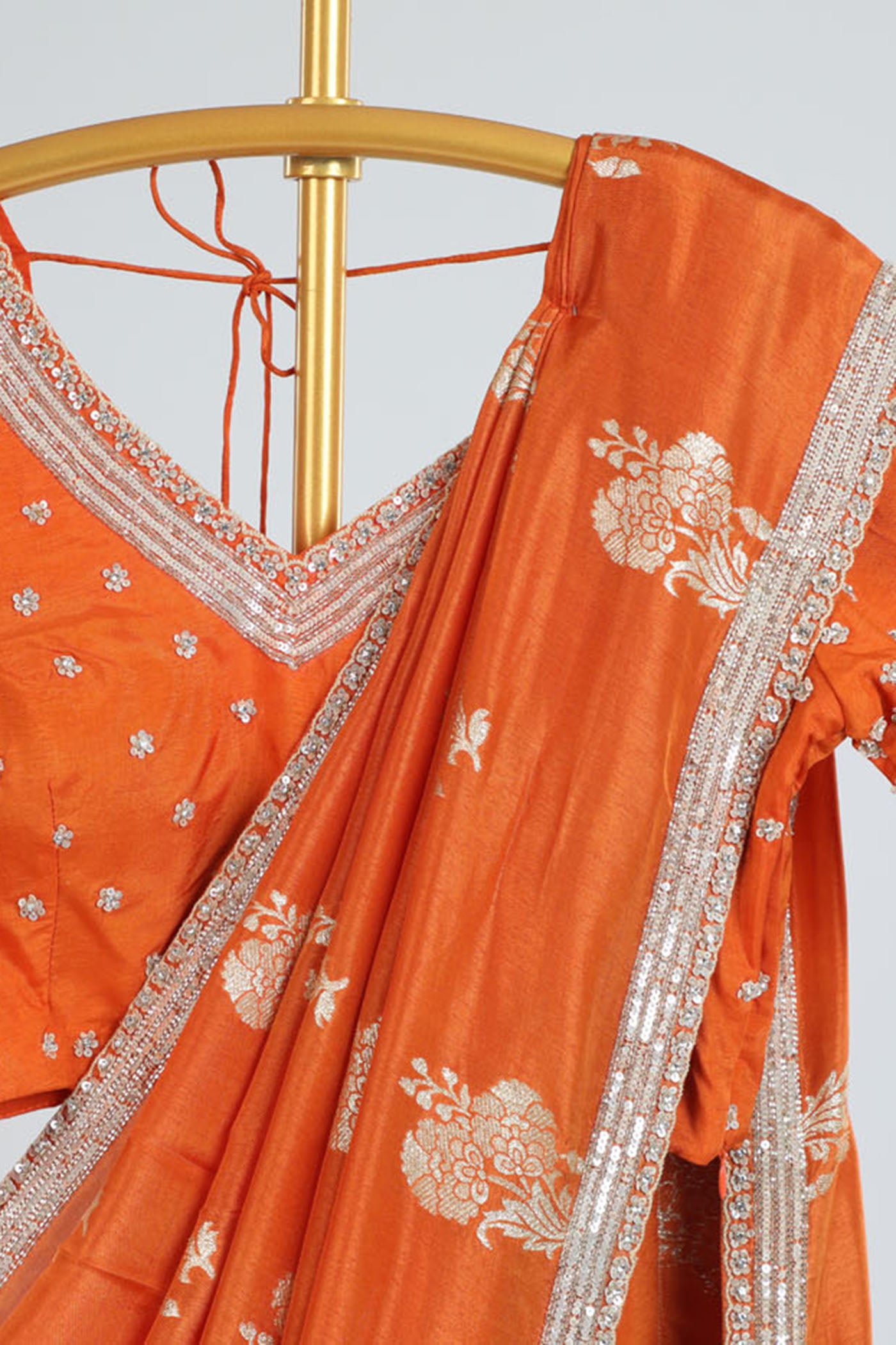 Banarasi Crape silk saree with readymade blouse