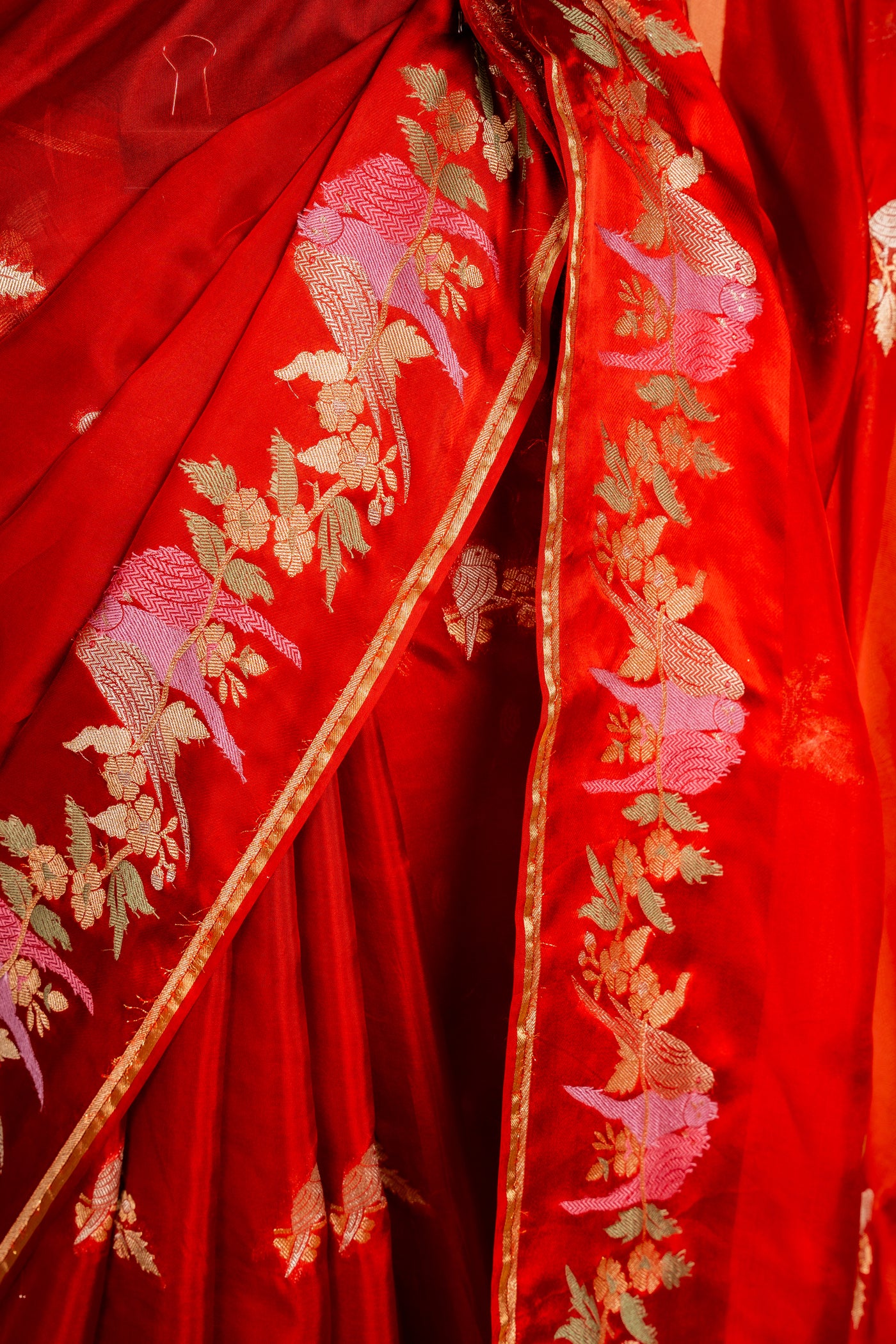 Maroon Shikargah Kora Silk Saree
(RTS)