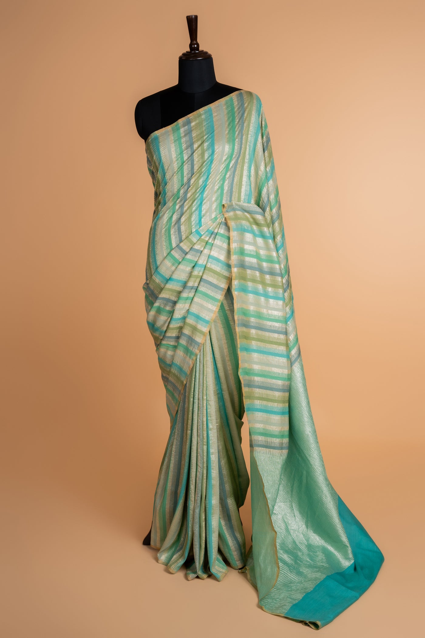 Multi colour Striped Munga Silk Saree

 (RTS)