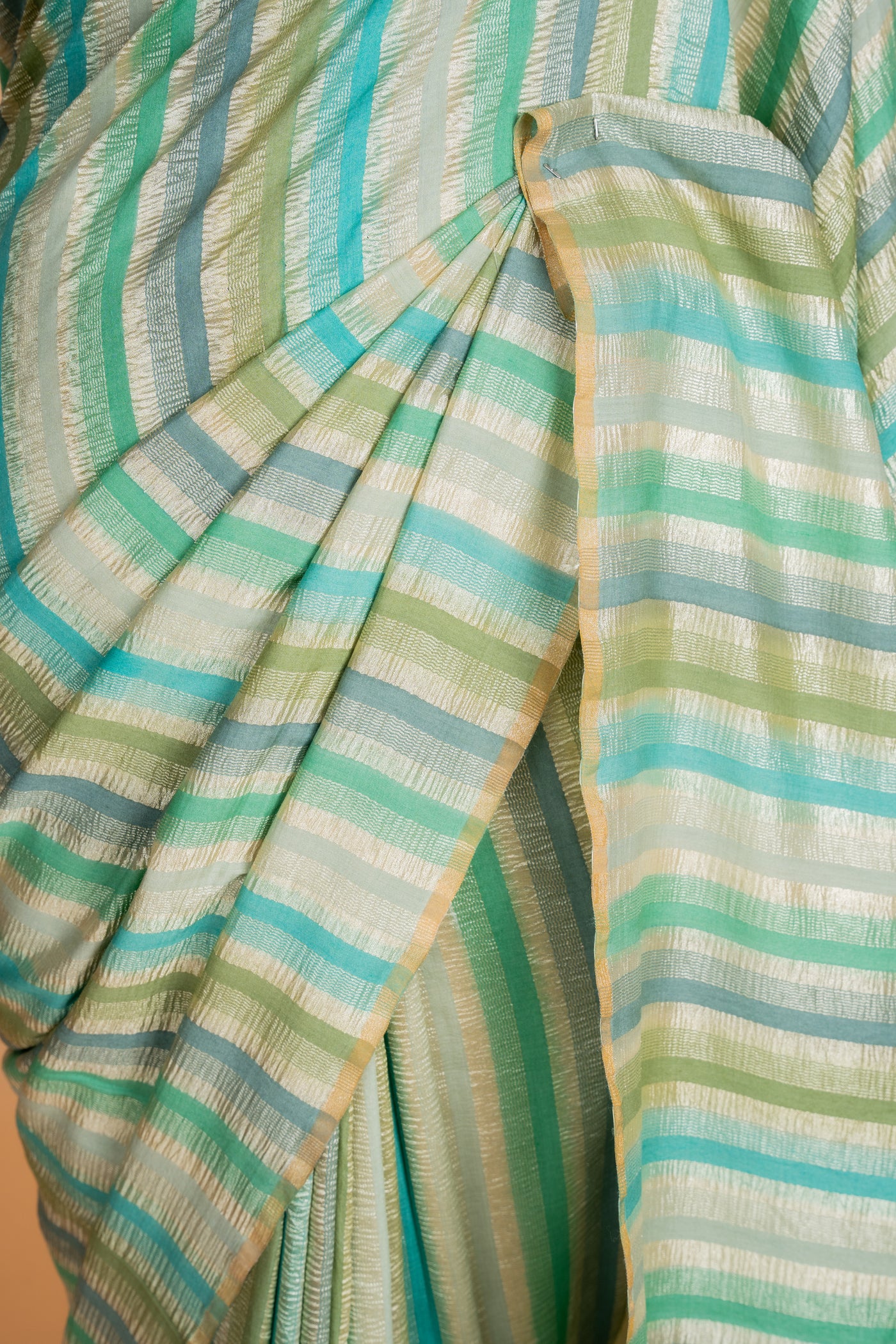 Multi colour Striped Munga Silk Saree

 (RTS)