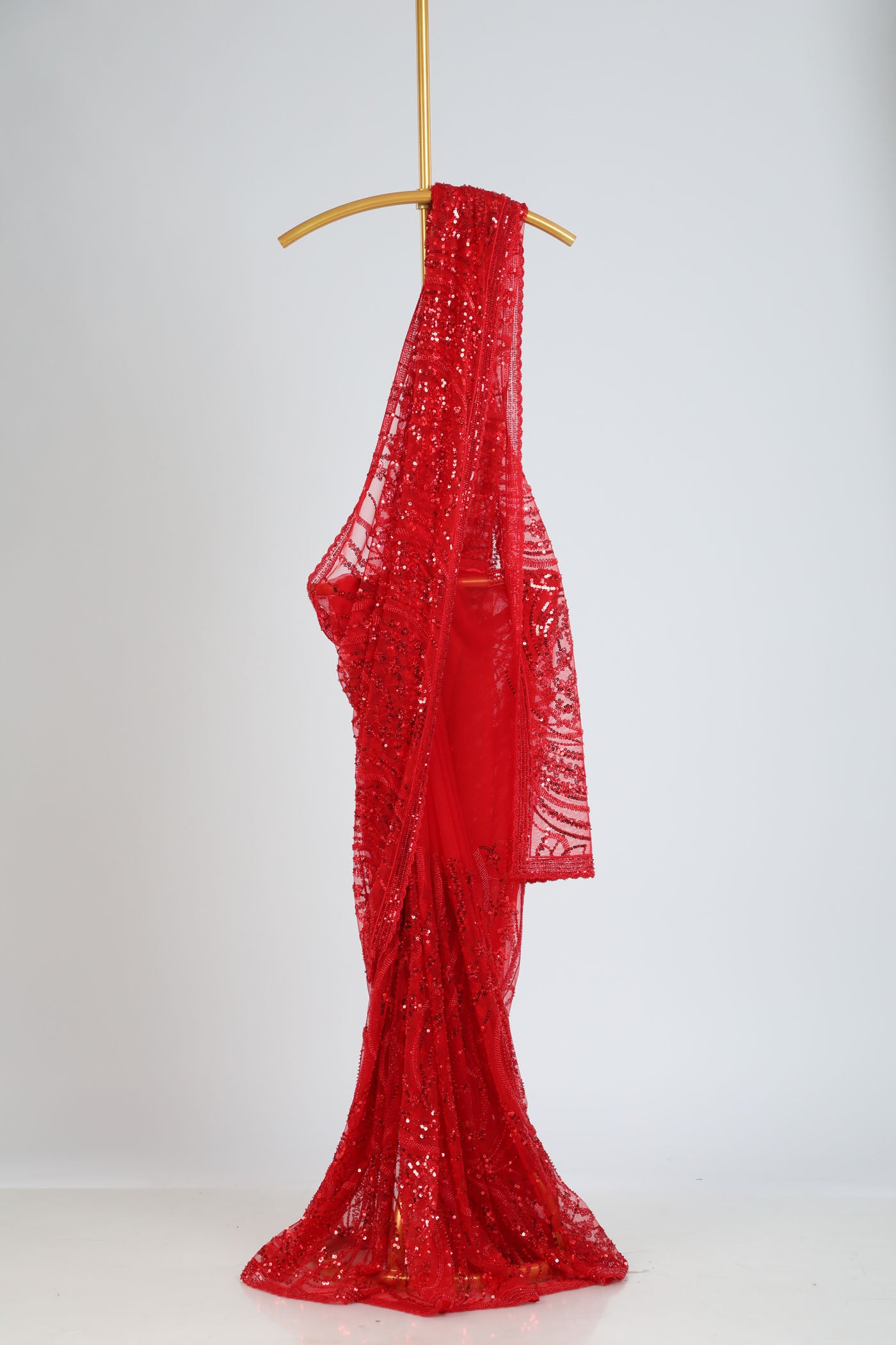 Fully embroidered  saree on net