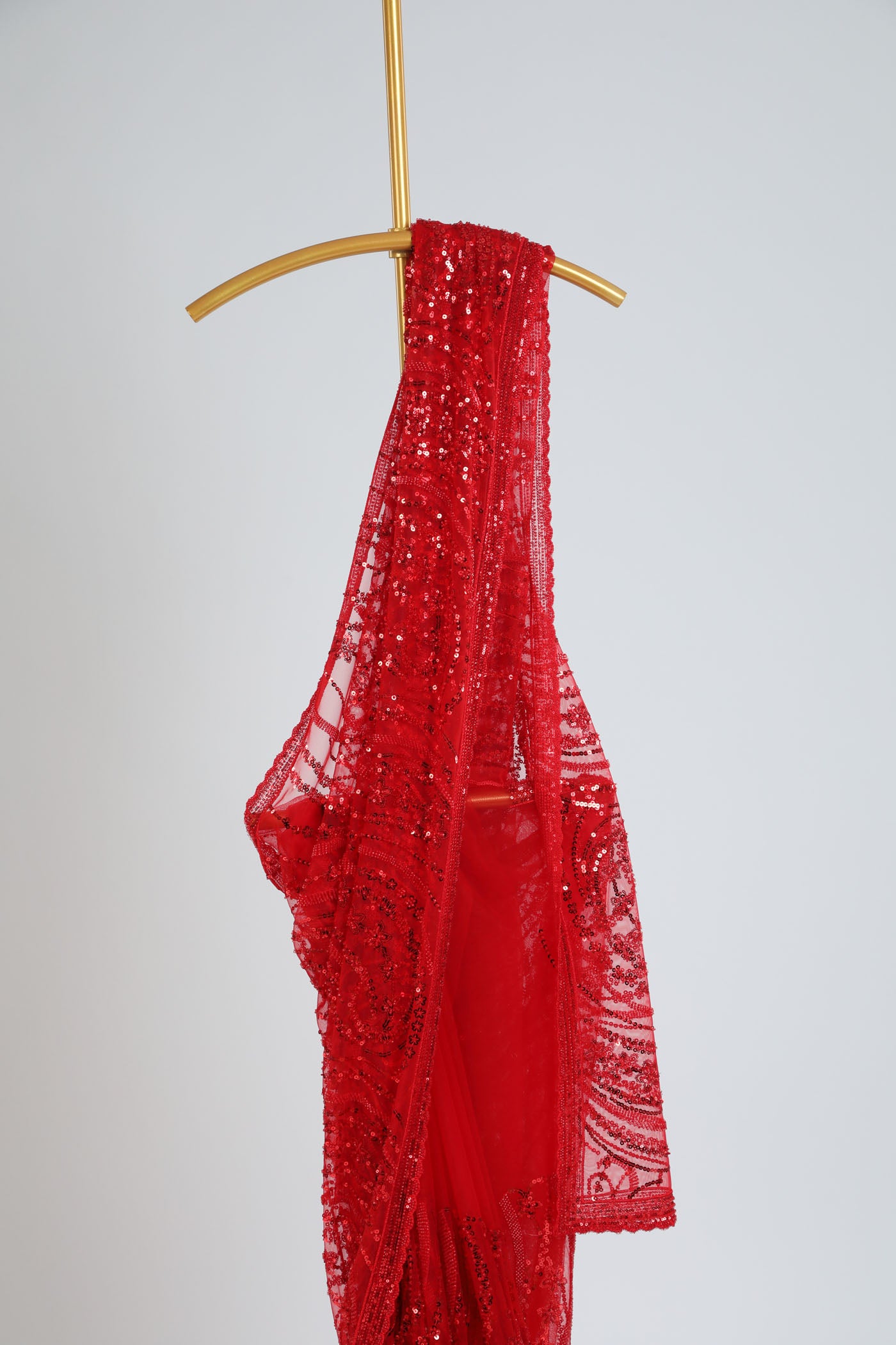 Fully embroidered  saree on net