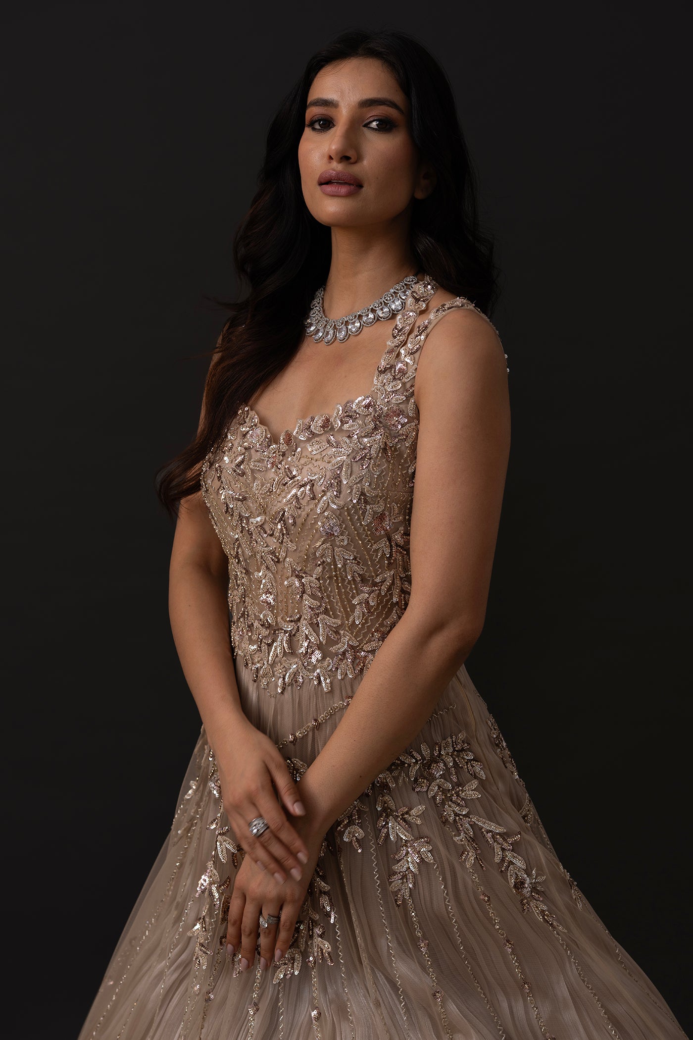 Gold cocktail gown (RTS)