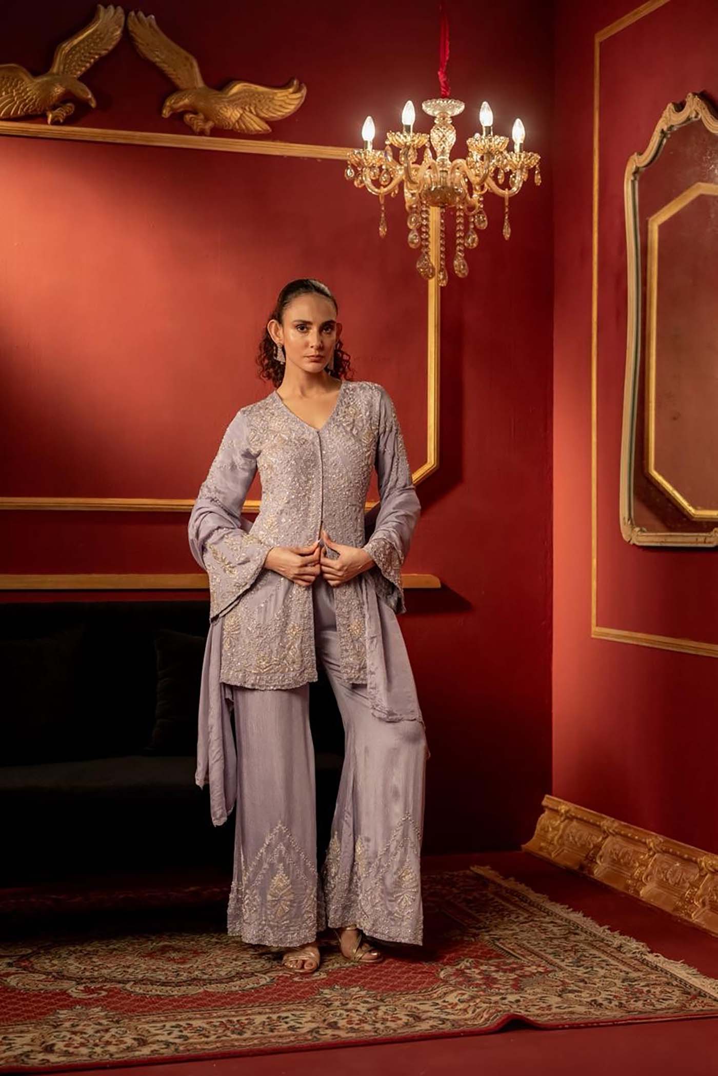 Lavender Mist Embroidered Set