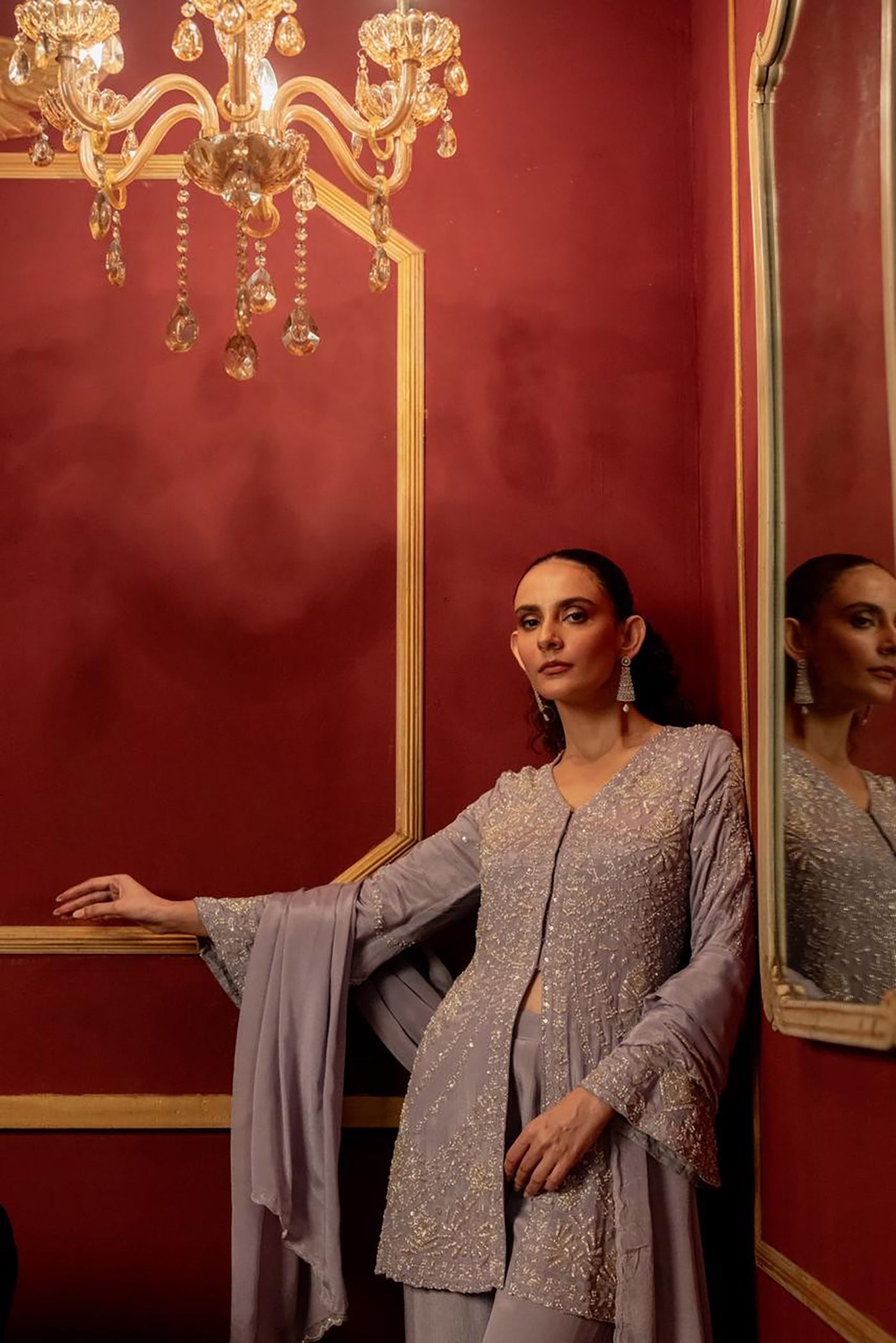 Lavender Mist Embroidered Set