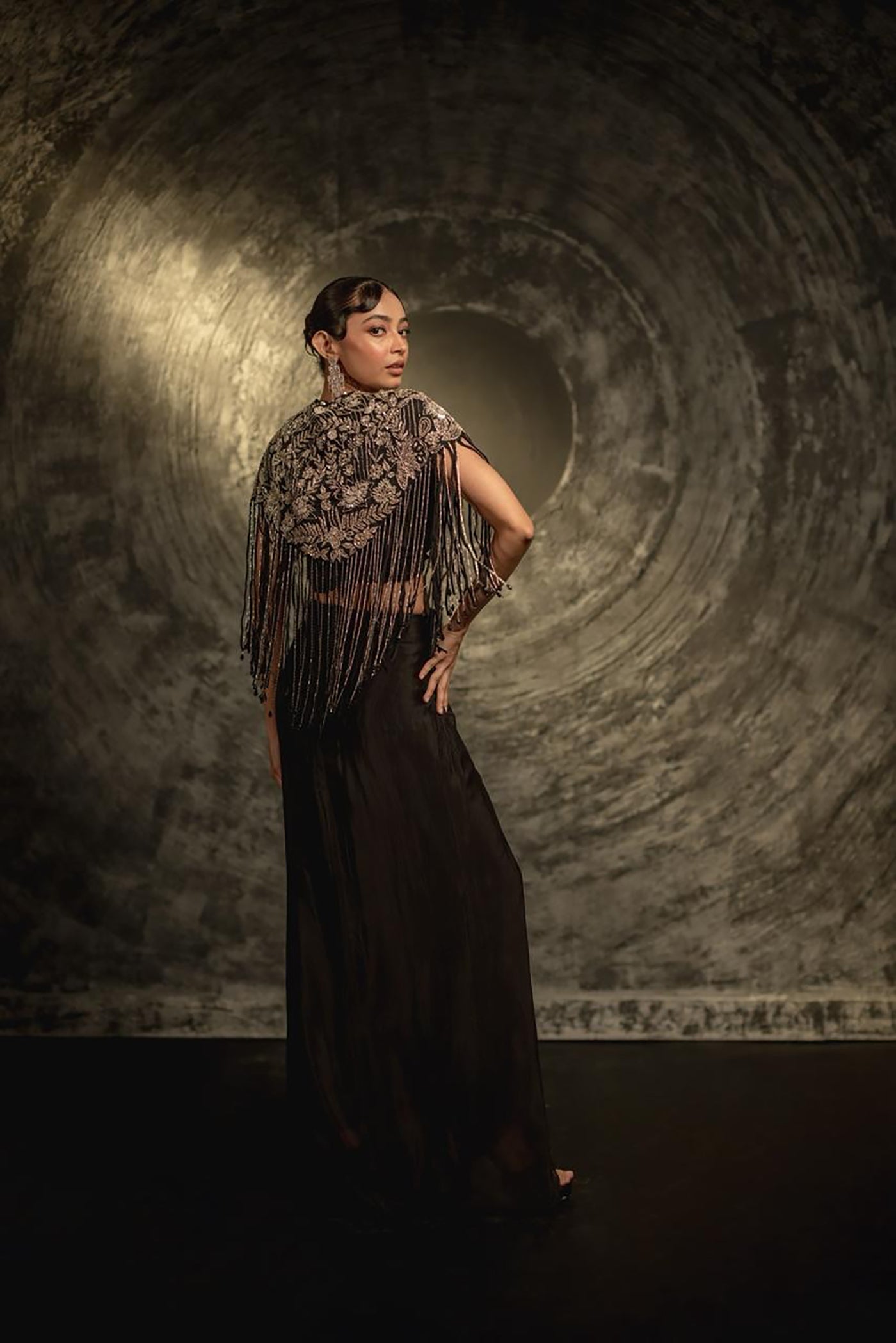 Obsidian Charm Drape Ensemble