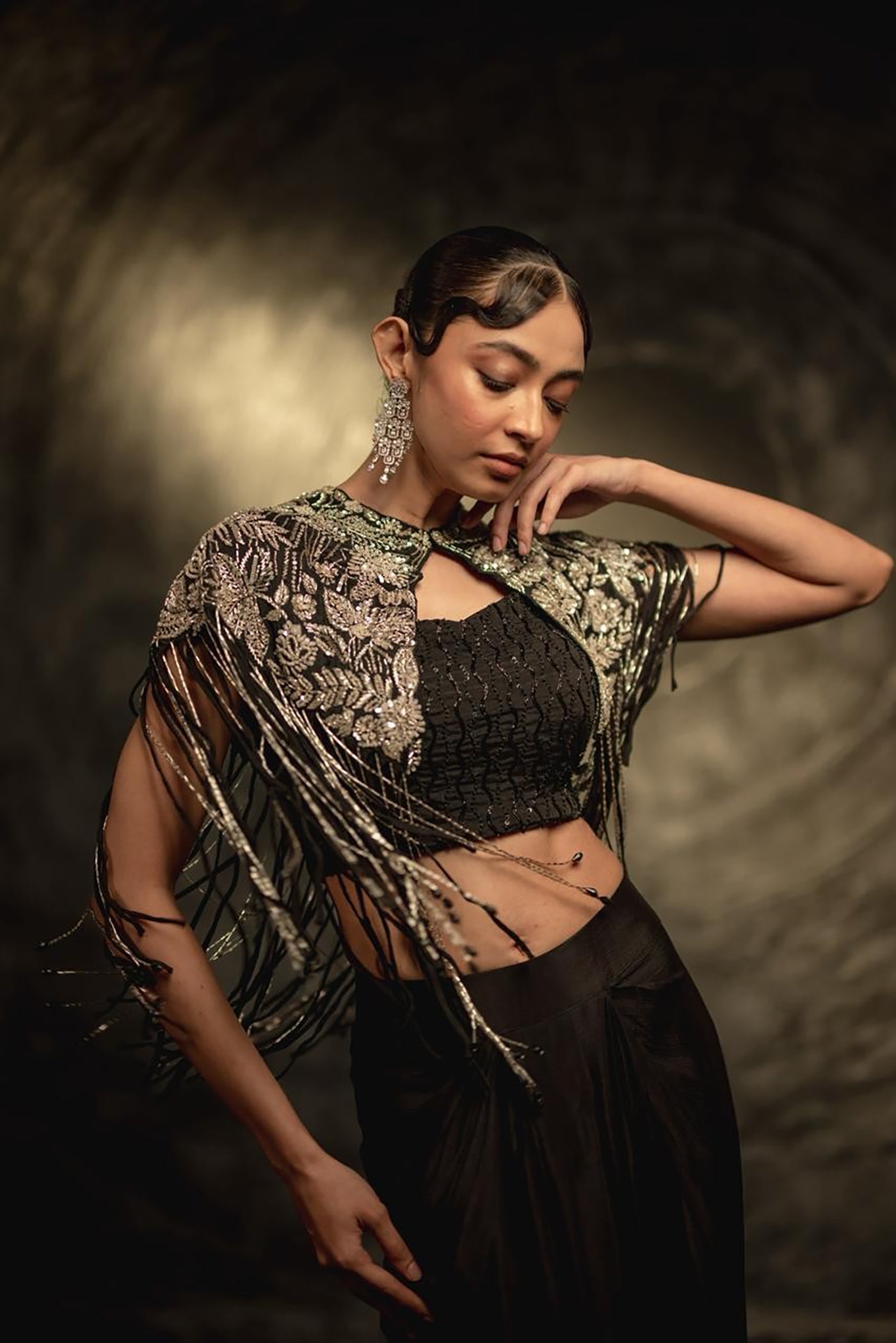 Obsidian Charm Drape Ensemble