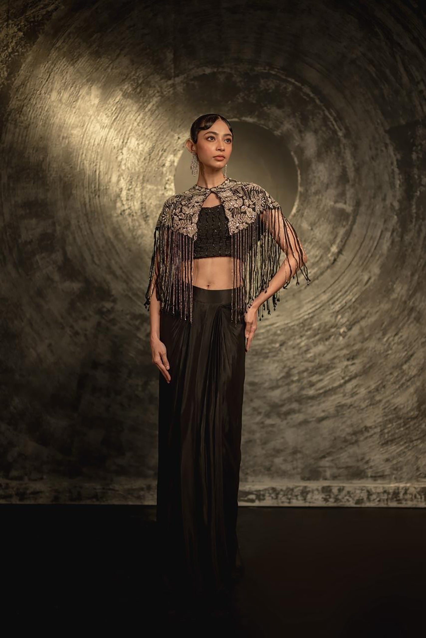 Obsidian Charm Drape Ensemble