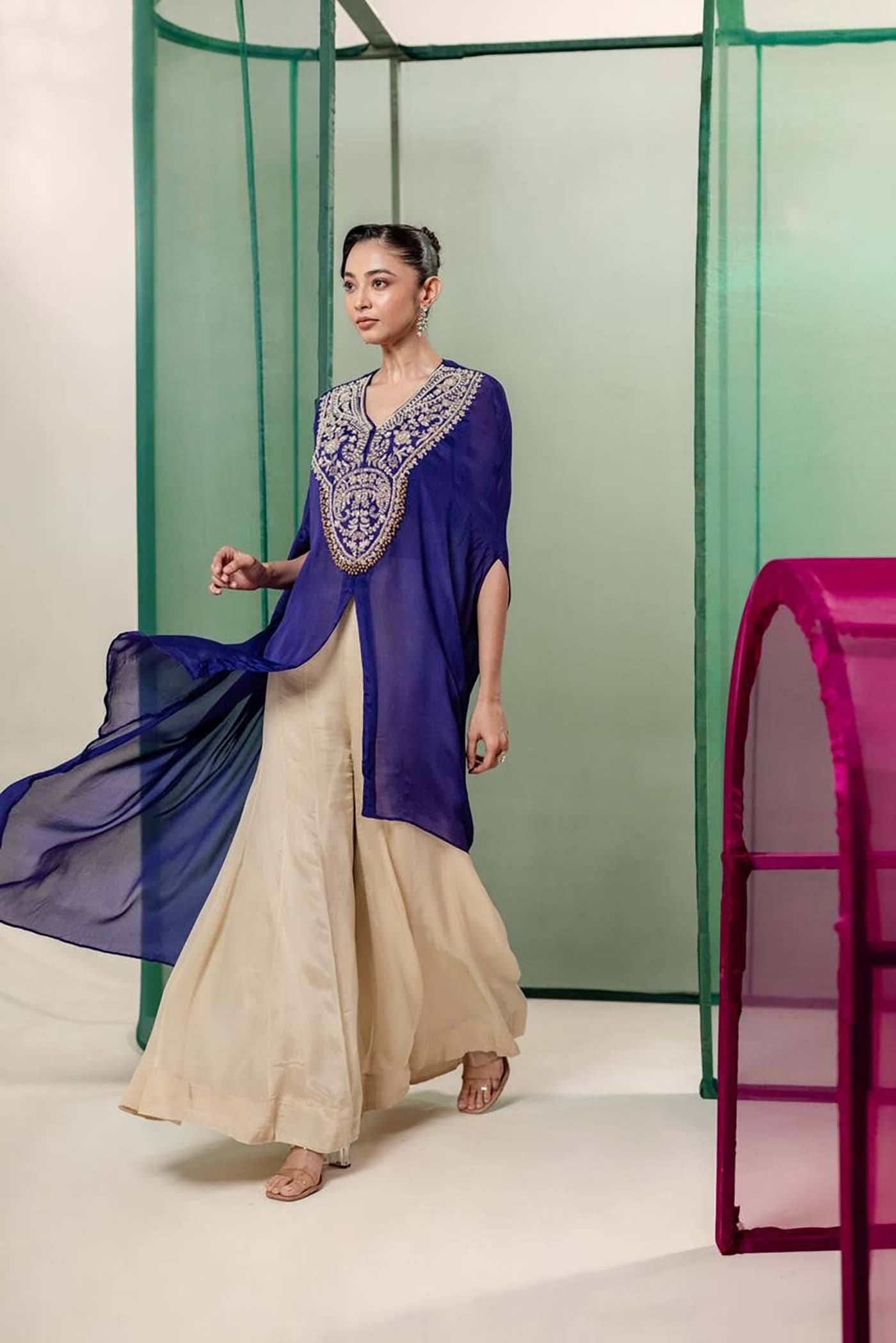 Indigo Whisper Tunic Set