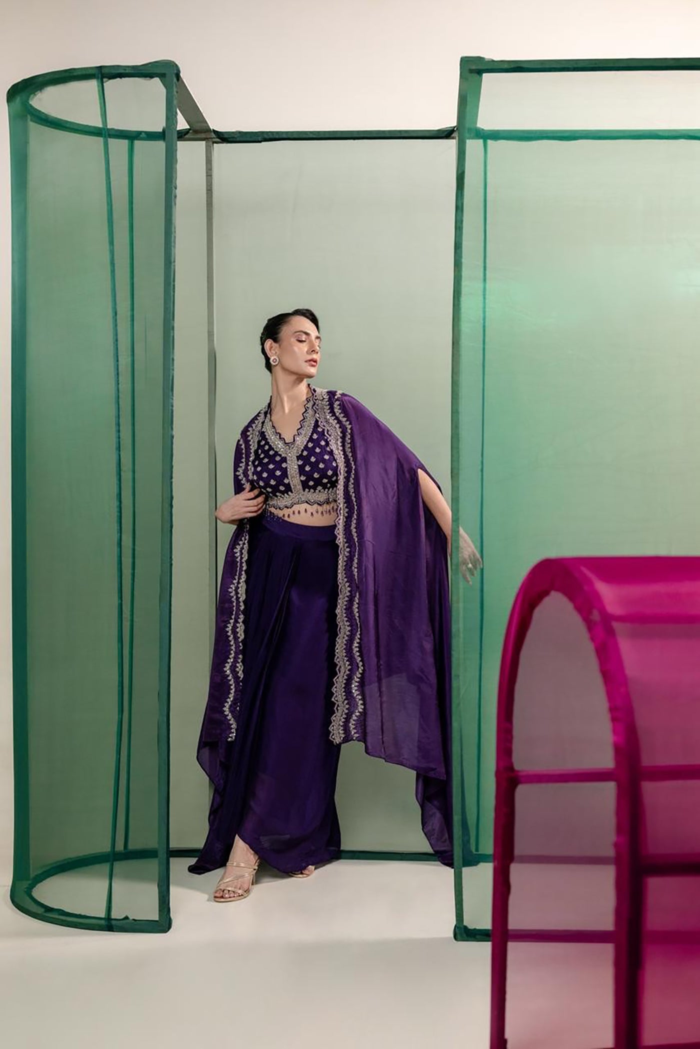 Royal Amethyst Drape Ensemble