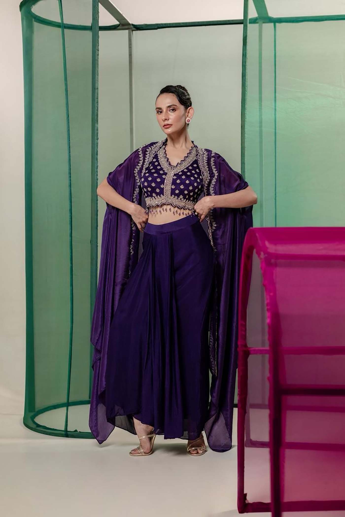Royal Amethyst Drape Ensemble