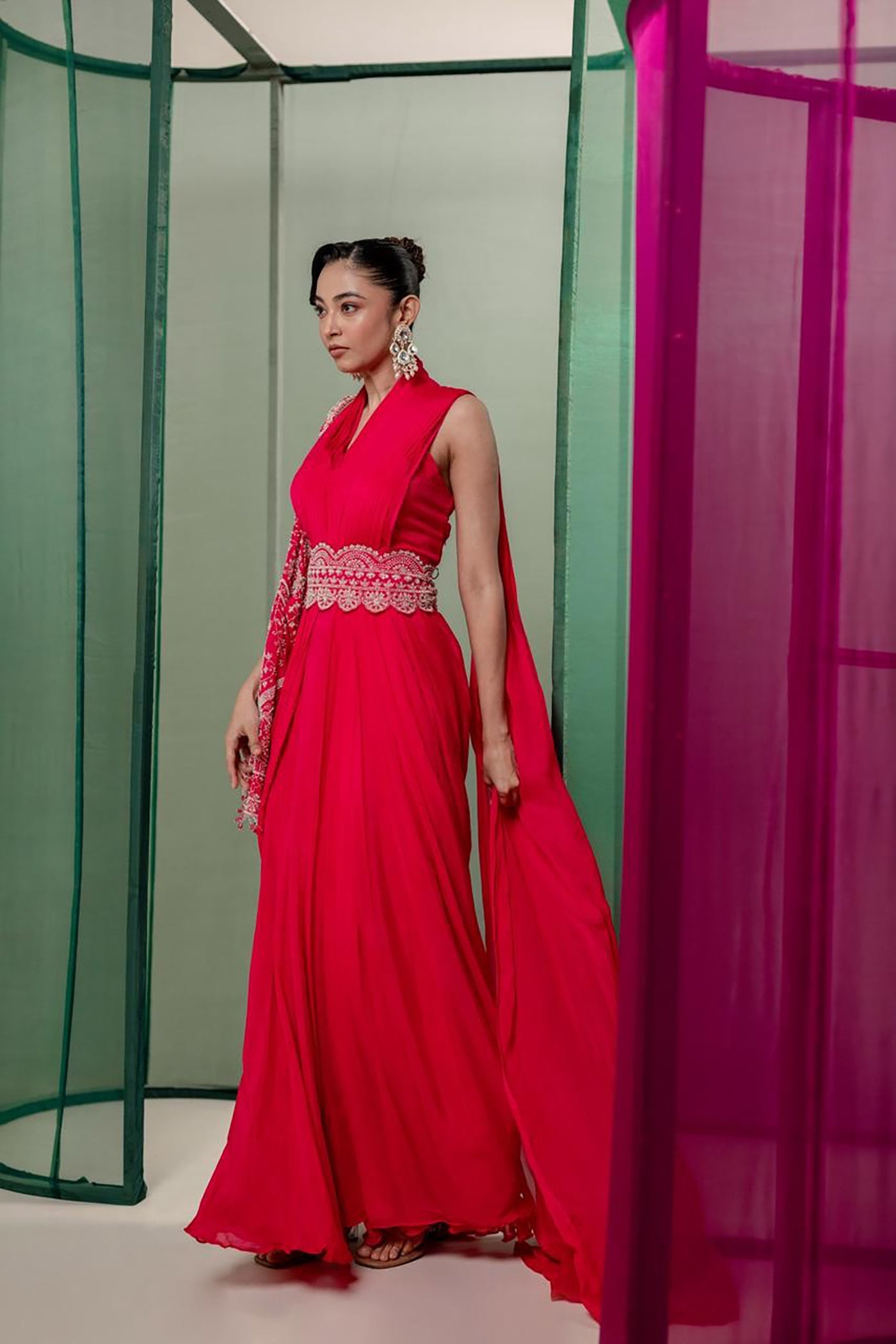 Scarlet Symphony Drape Ensemble