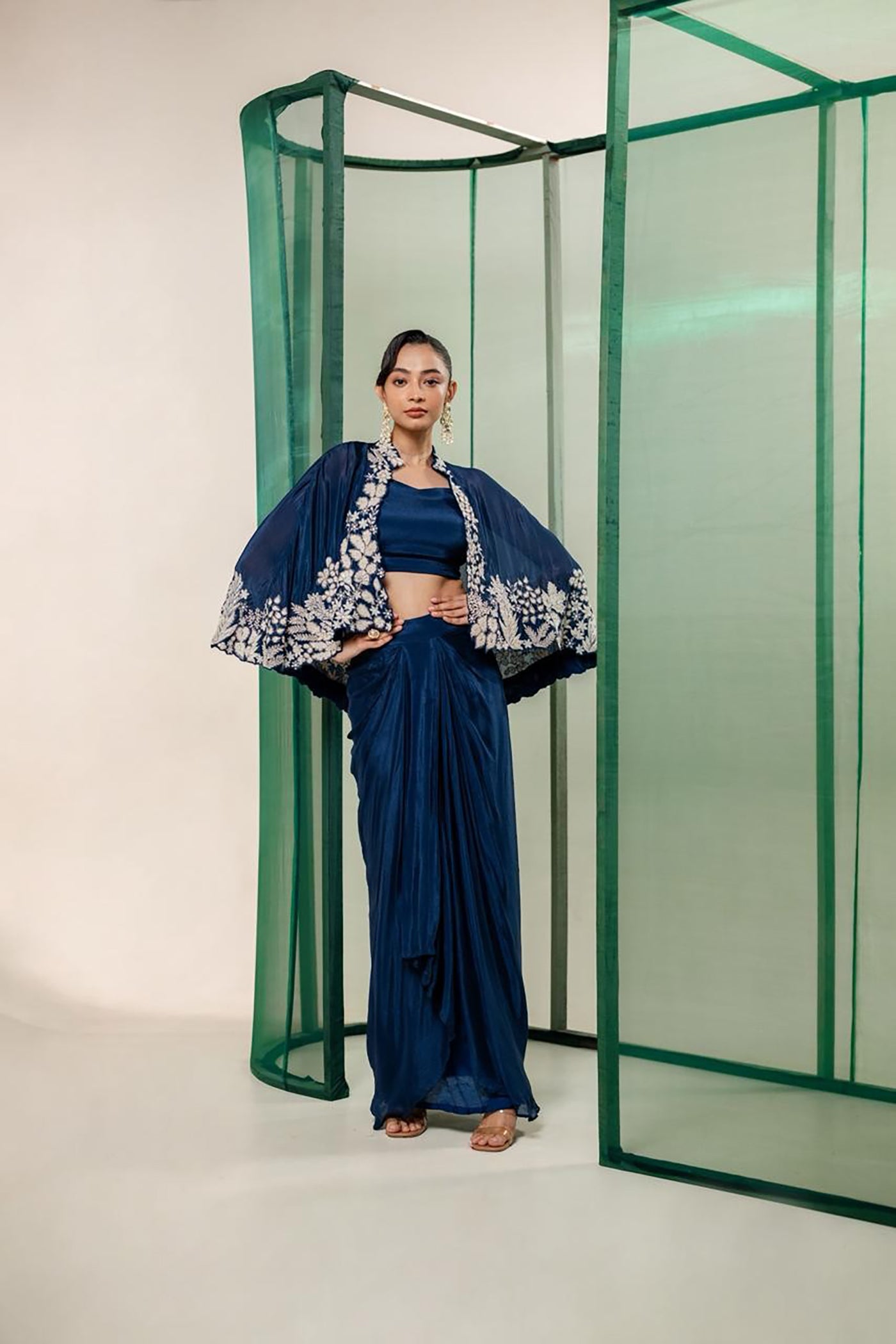 Midnight Bloom Drape Ensemble