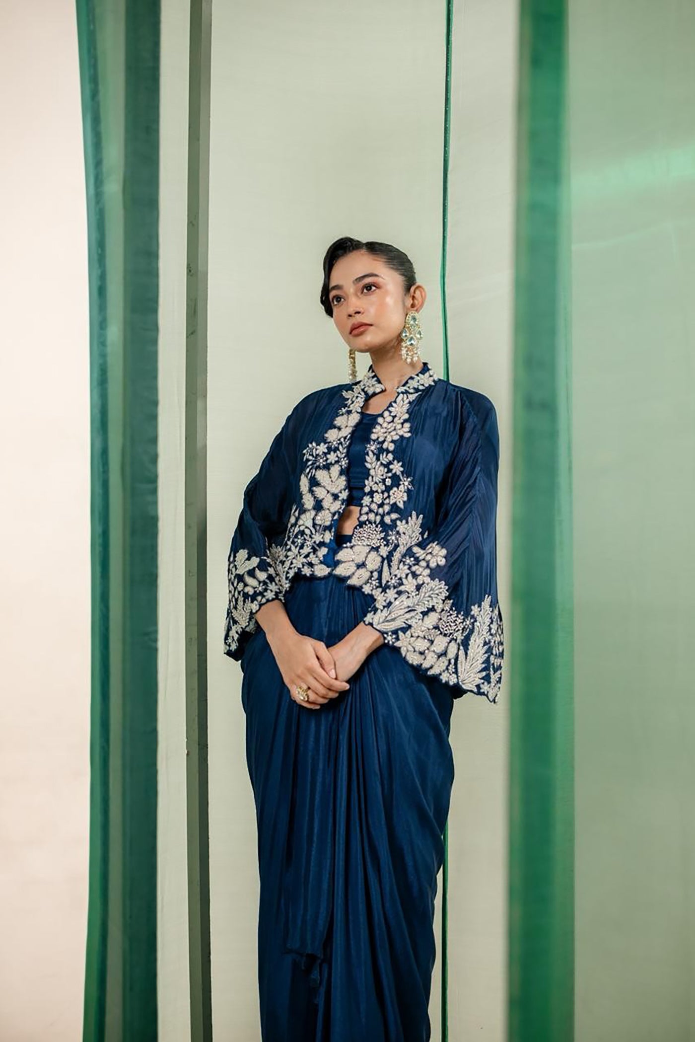 Midnight Bloom Drape Ensemble