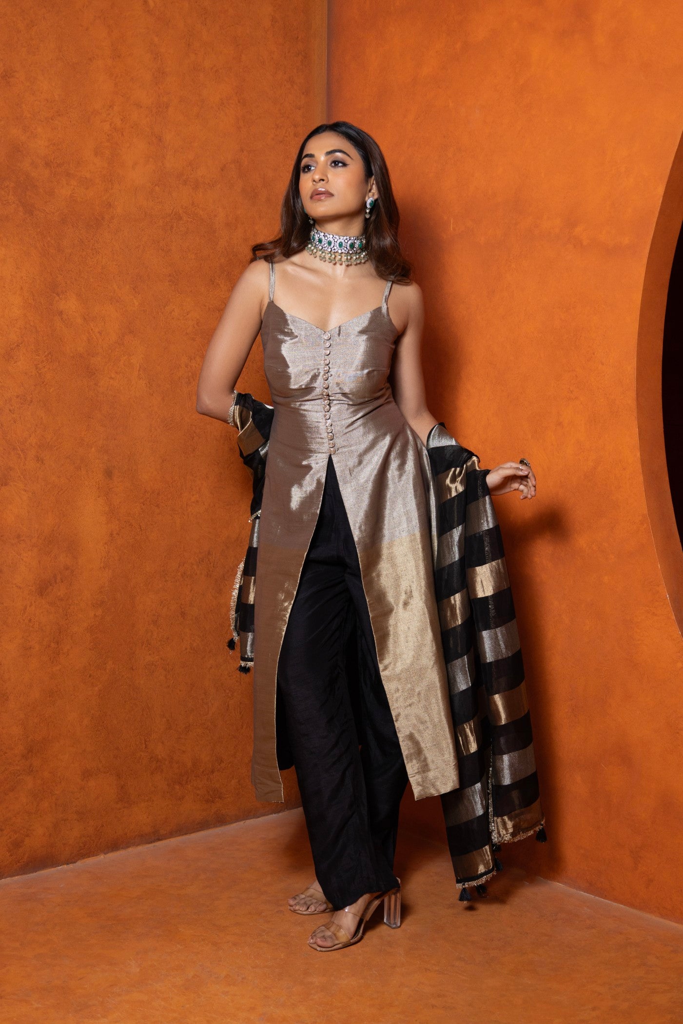 Noir Luxe Metallic Ensemble (RTS)