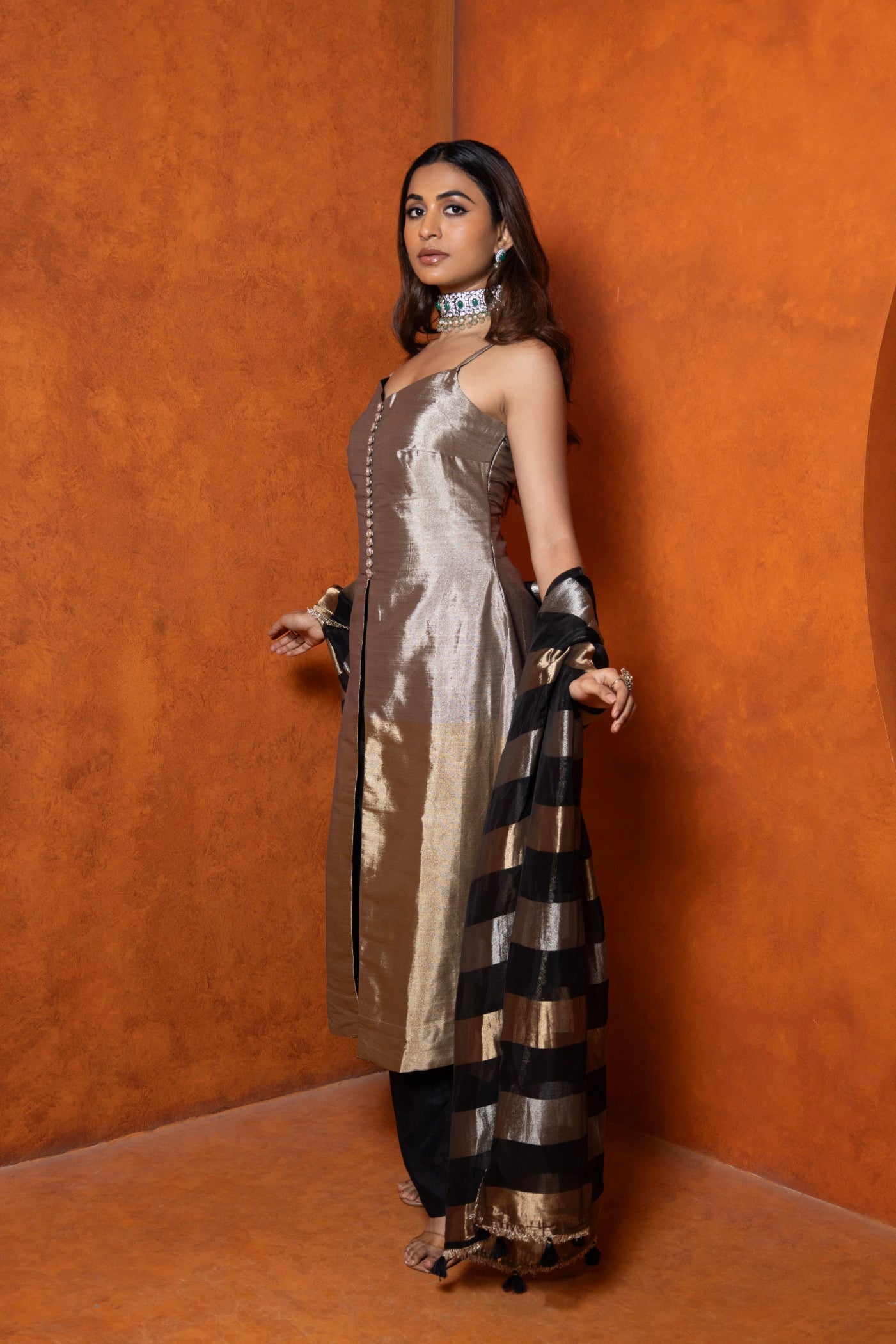 Noir Luxe Metallic Ensemble (RTS)