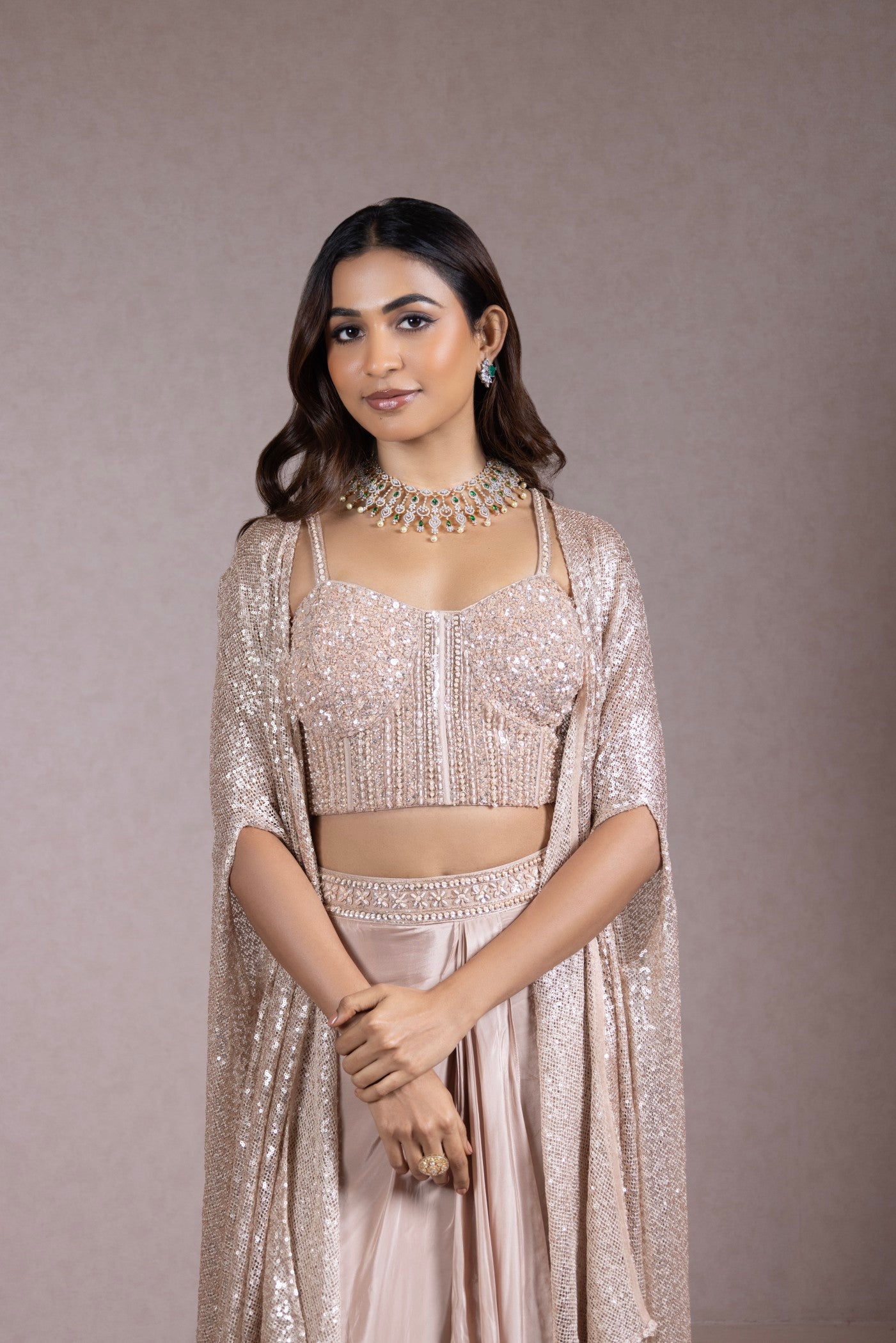 Crimson Peach Sequin Ensemble