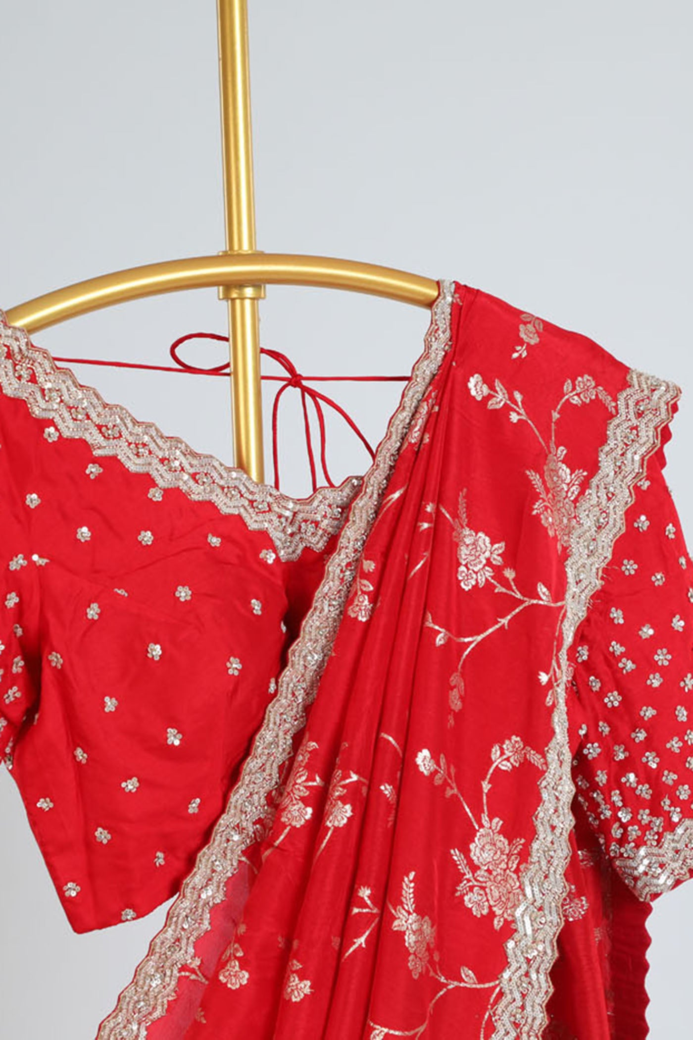 Banarasi munga silk saree with readymade blouse